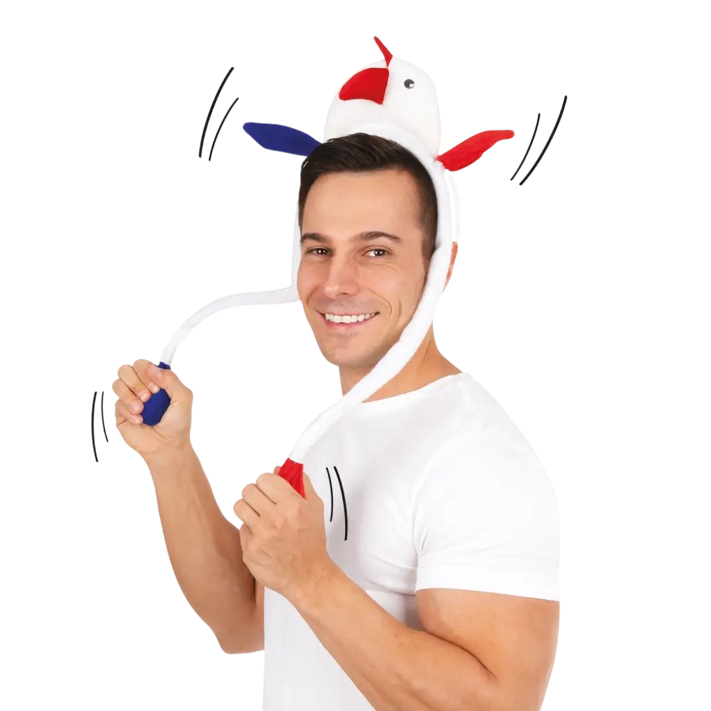 Coq Animé headband - blue, white, red - Supporter France
