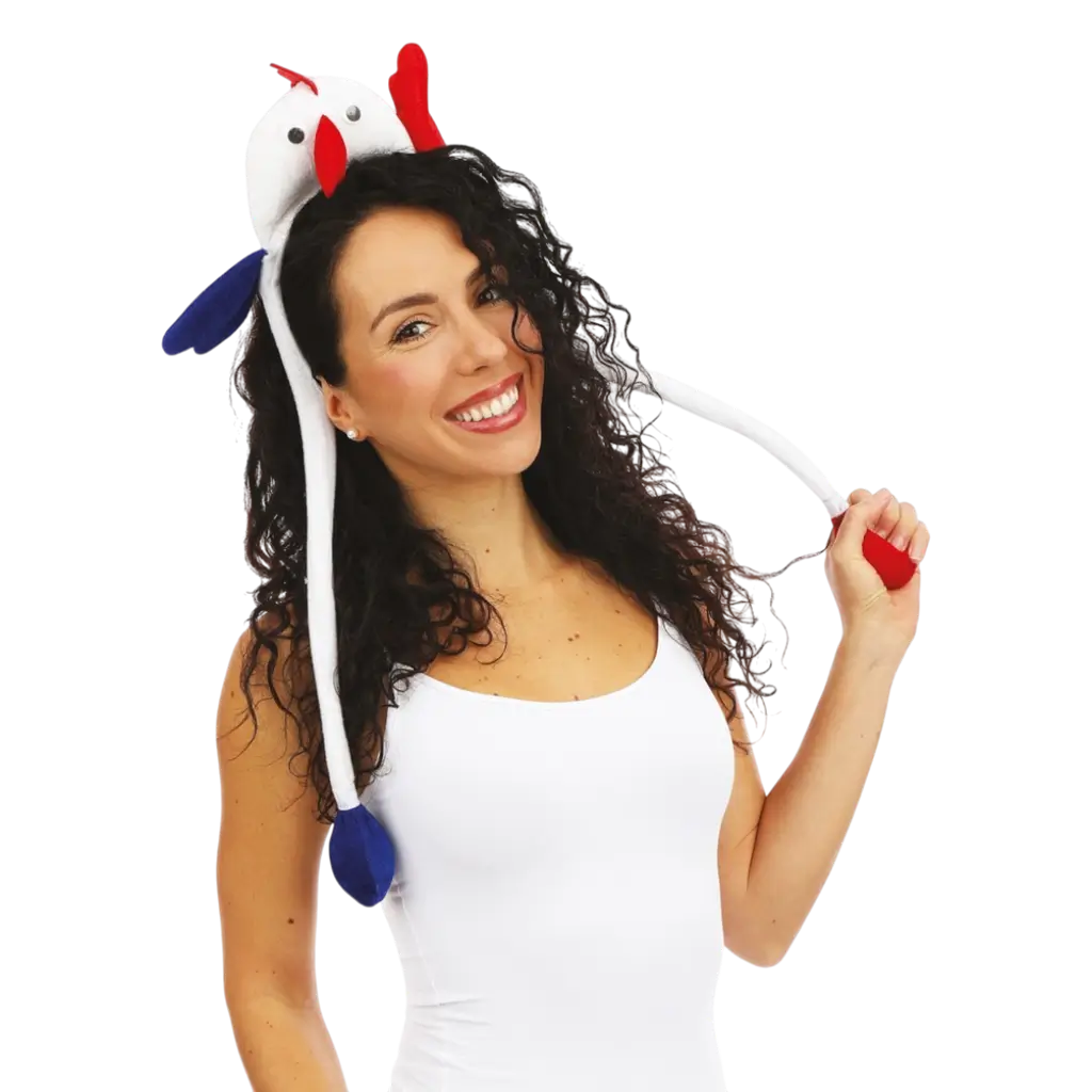 Coq Animé headband - blue, white, red - Supporter France