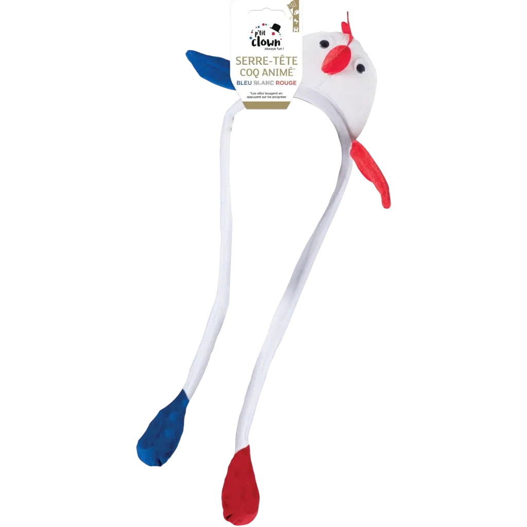 Coq Animé headband - blue, white, red - Supporter France