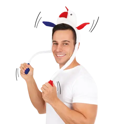 Coq Animé headband - blue, white, red - Supporter France