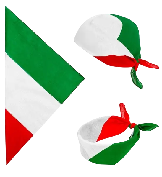 Bandana Italy 55 cm in cotton - Supporter and fancy dress