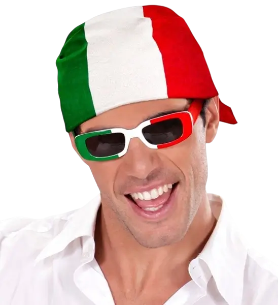 Bandana Italy 55 cm in cotton - Supporter and fancy dress