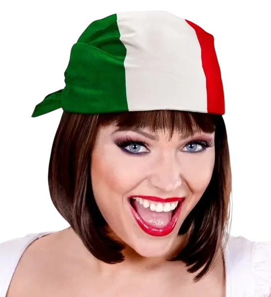 Bandana Italy 55 cm in cotton - Supporter and fancy dress