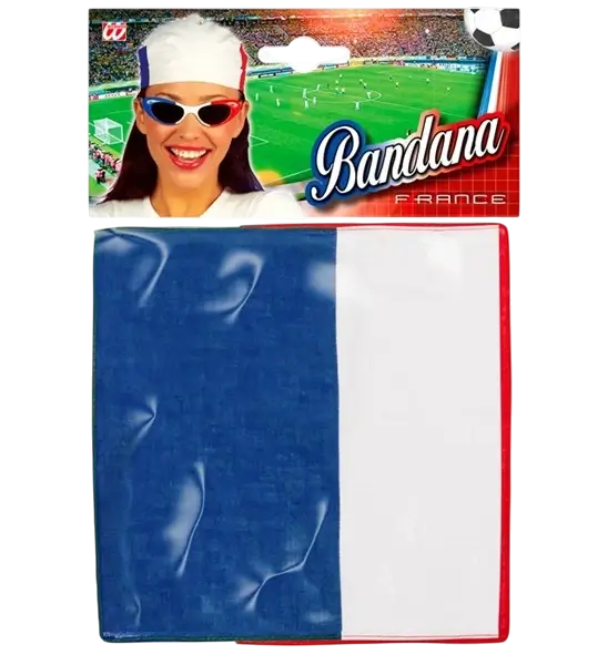 Bandana France 55 cm in cotton - Supporter and fancy dress