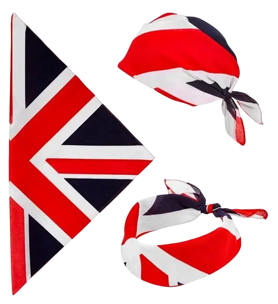 Bandana Great Britain 55 cm in cotton - Supporter and fancy dress