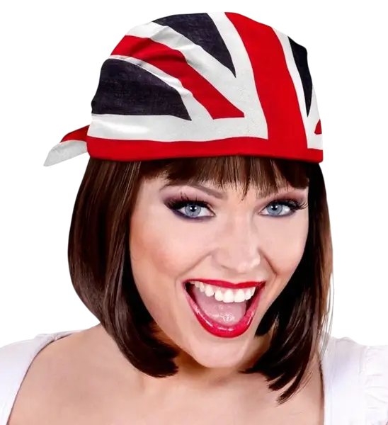 Bandana Great Britain 55 cm in cotton - Supporter and fancy dress