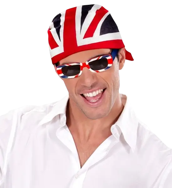 Bandana Great Britain 55 cm in cotton - Supporter and fancy dress