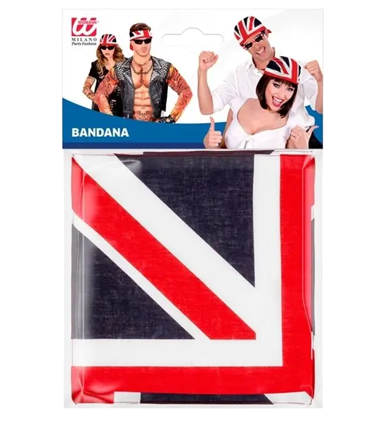 Bandana Great Britain 55 cm in cotton - Supporter and fancy dress