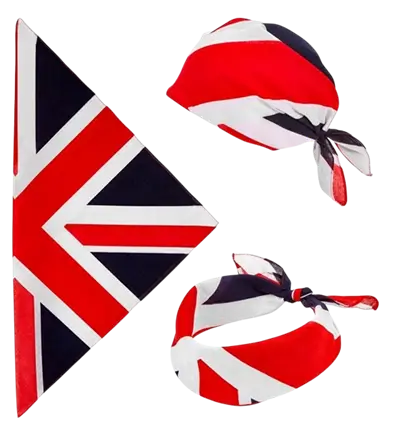 Bandana Great Britain 55 cm in cotton - Supporter and fancy dress