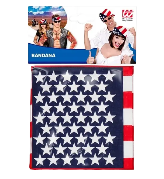 Bandana USA 55 cm in cotton - Supporter and fancy dress