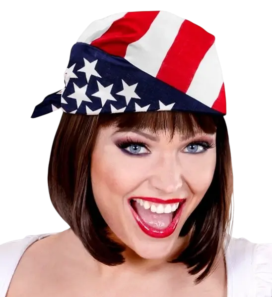 Bandana USA 55 cm in cotton - Supporter and fancy dress
