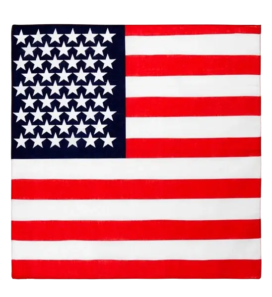 Bandana USA 55 cm in cotton - Supporter and fancy dress
