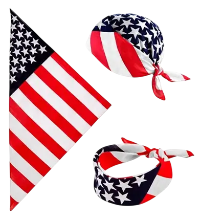 Bandana USA 55 cm in cotton - Supporter and fancy dress