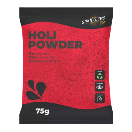 RED Holi powder – 75-gram sachet