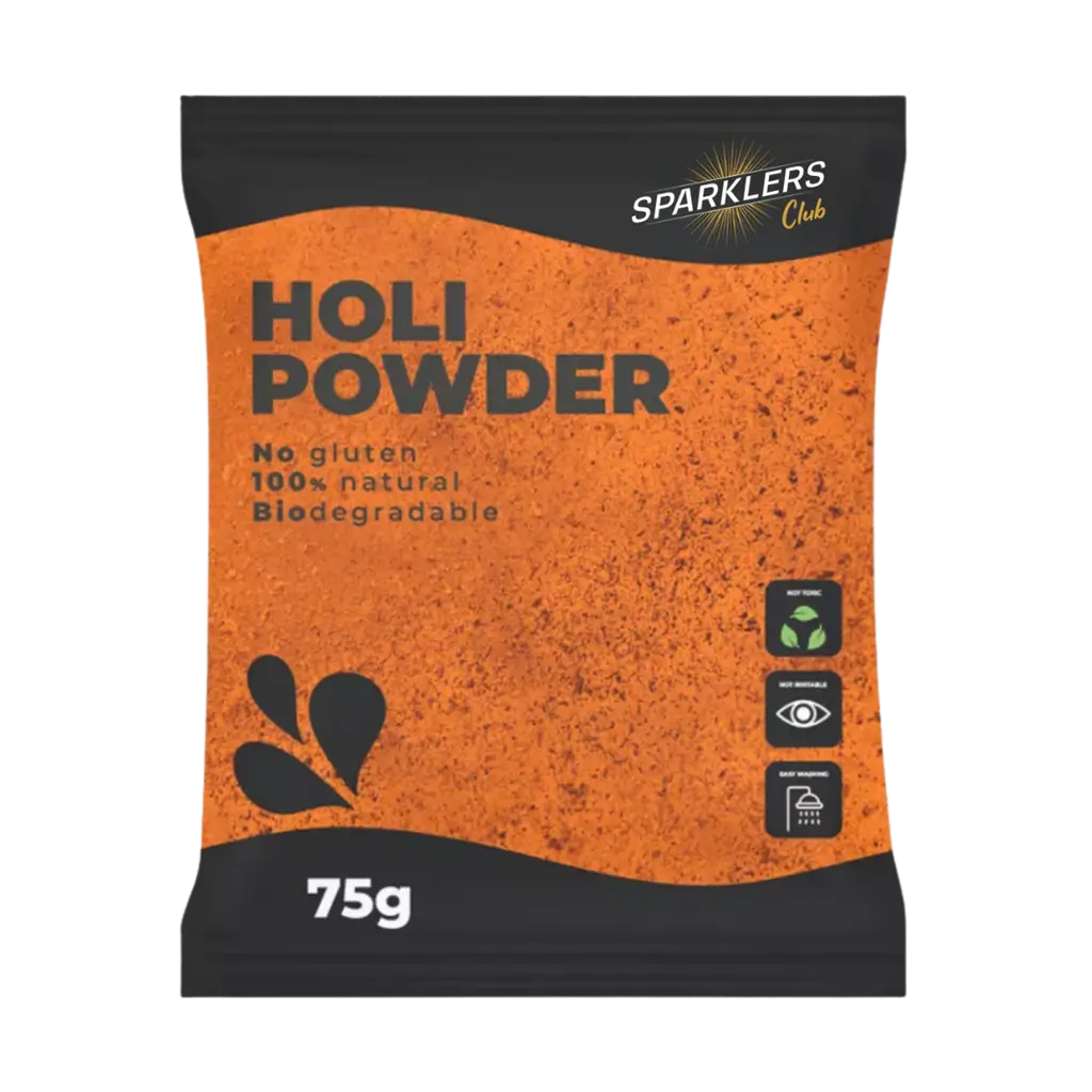 Holi ORANGE powder – 75-gram sachet