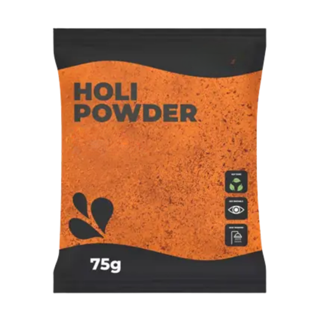 Holi ORANGE powder – 75-gram sachet