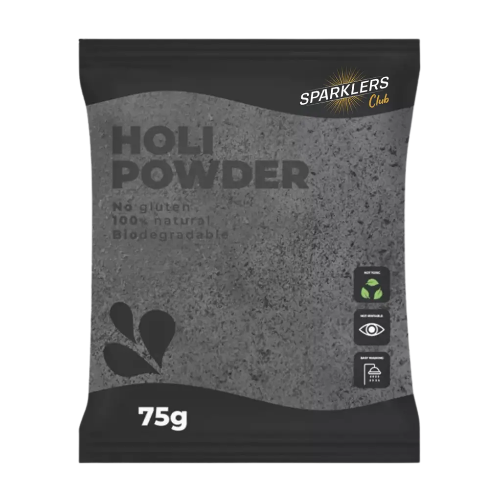 Holi BLACK Powder – 75-gram sachet