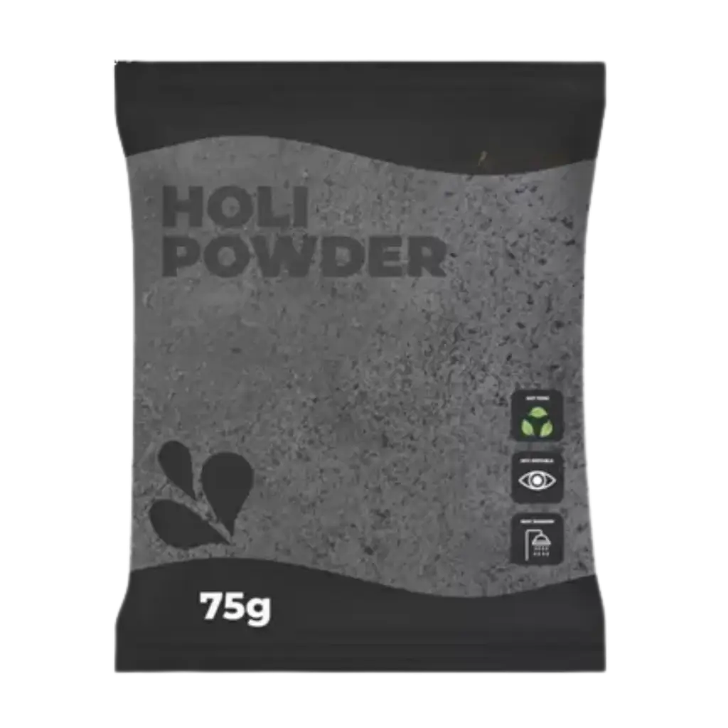 Holi BLACK Powder – 75-gram sachet