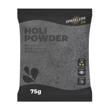 Holi BLACK Powder – 75-gram sachet