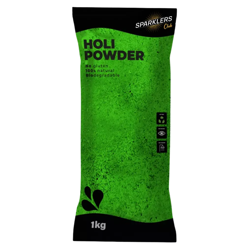Green Holi Powder – 1kg bag