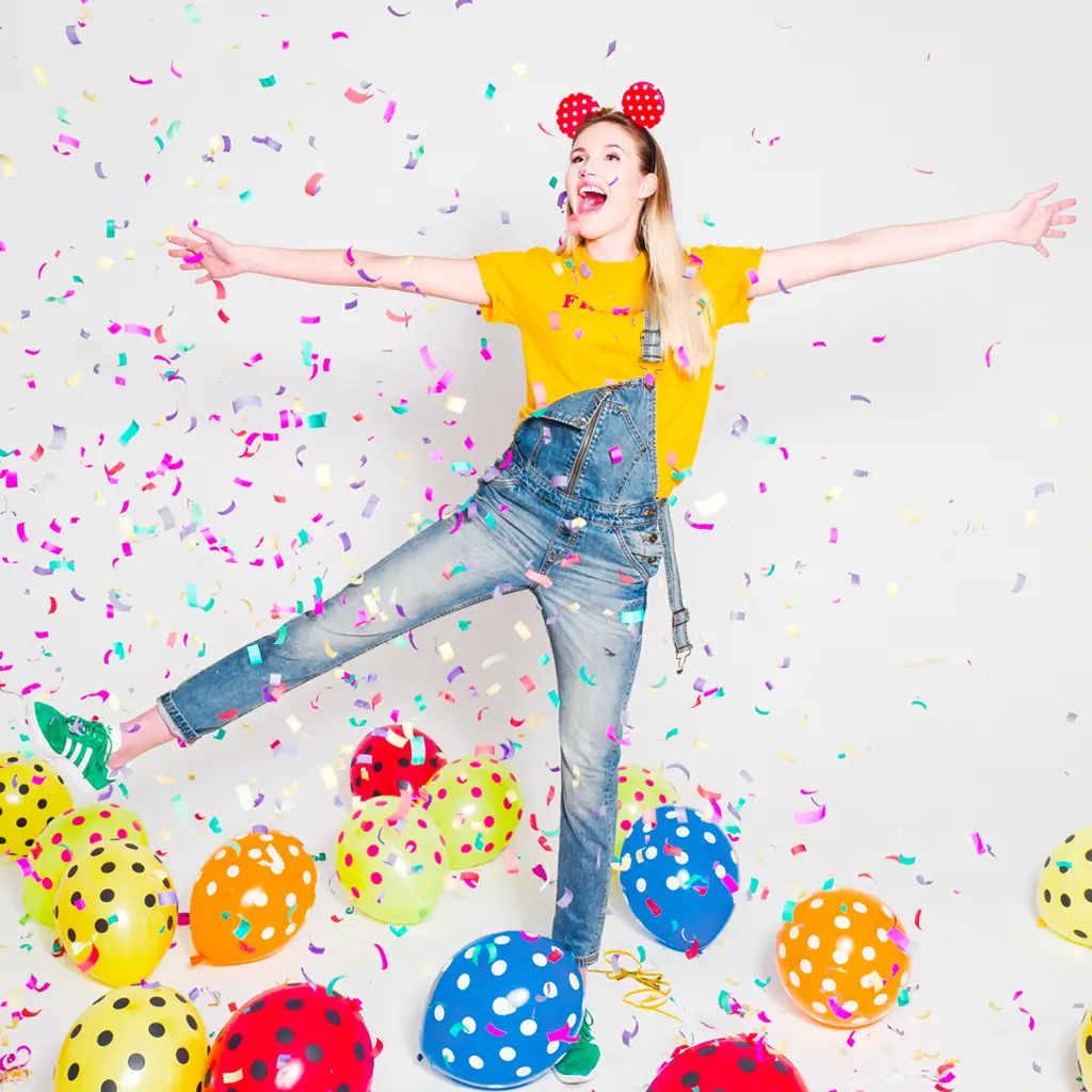 Set of 6 Multicoloured 80 cm Confetti Cannons