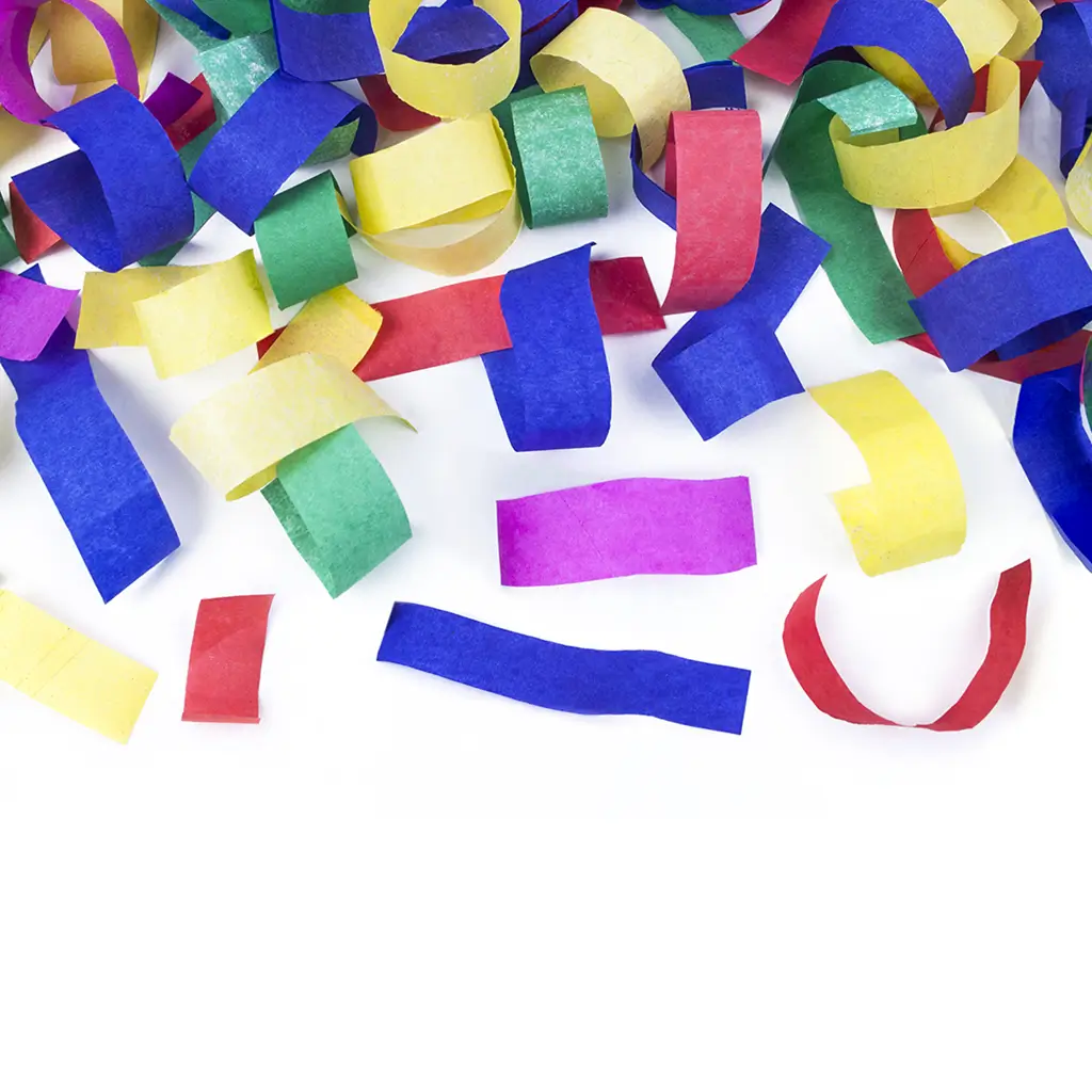 Set of 6 Multicoloured 80 cm Confetti Cannons
