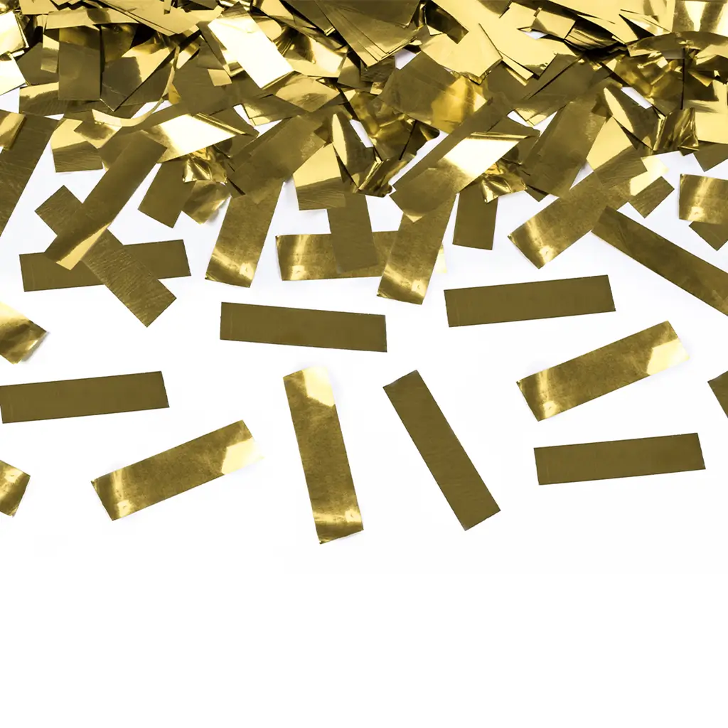 Set of 4 40cm gold confetti cannons