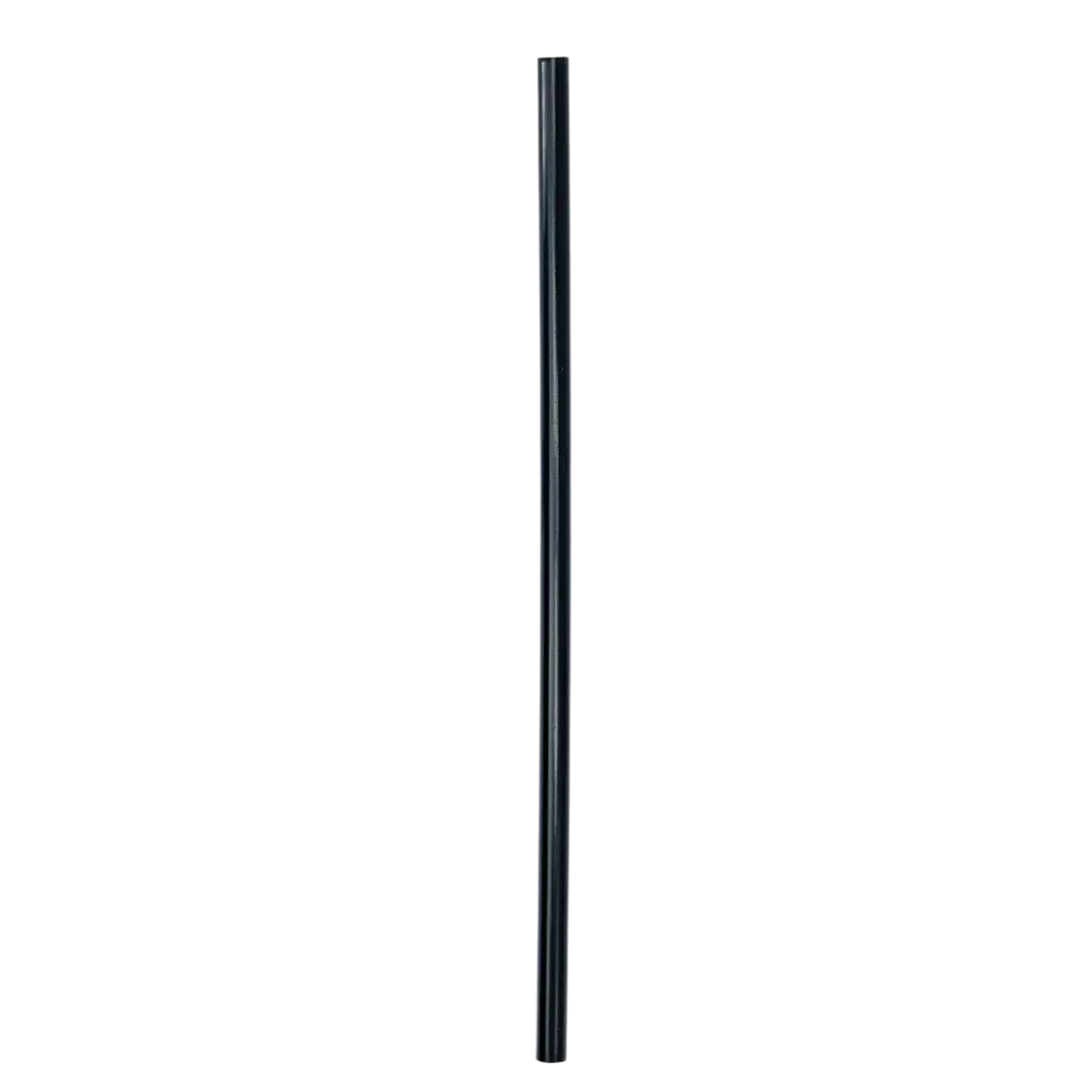 Economy black PP straws, 20cm, 5mm diameter – Food-grade certified & reusable – 56 packs of 250