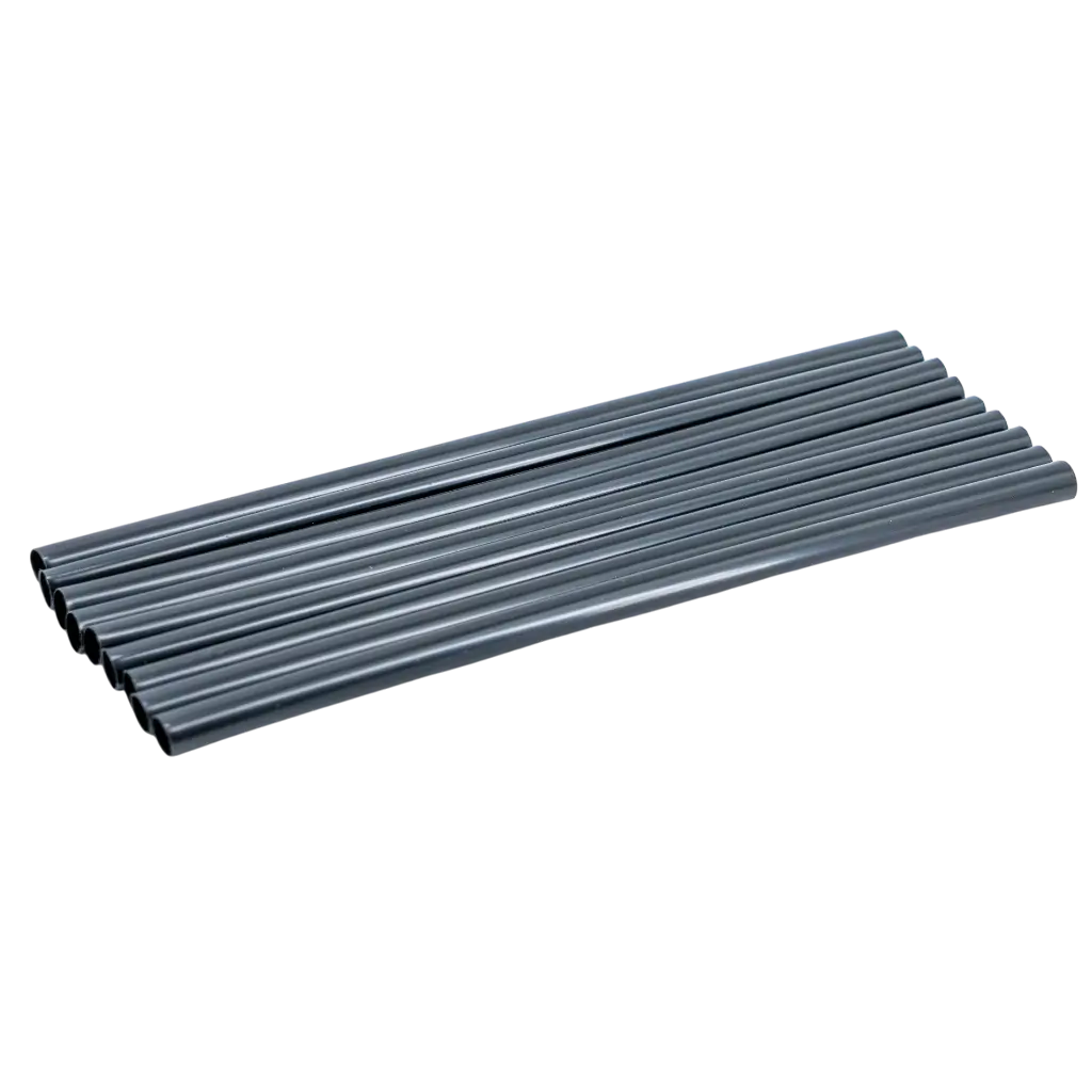 Economy black PP straws, 20cm, 5mm diameter – Food-grade certified & reusable – 56 packs of 250