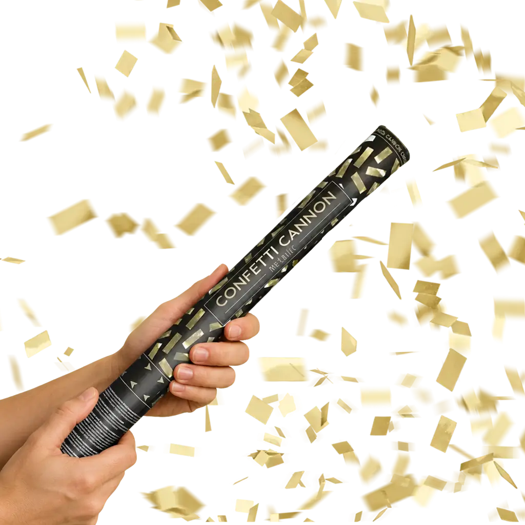 Set of 4 x 60 cm Gold Confetti Cannons