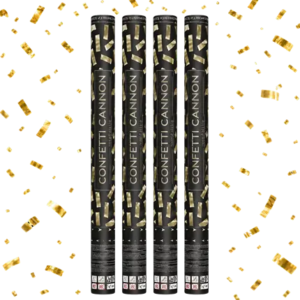 Set of 4 x 60 cm Gold Confetti Cannons