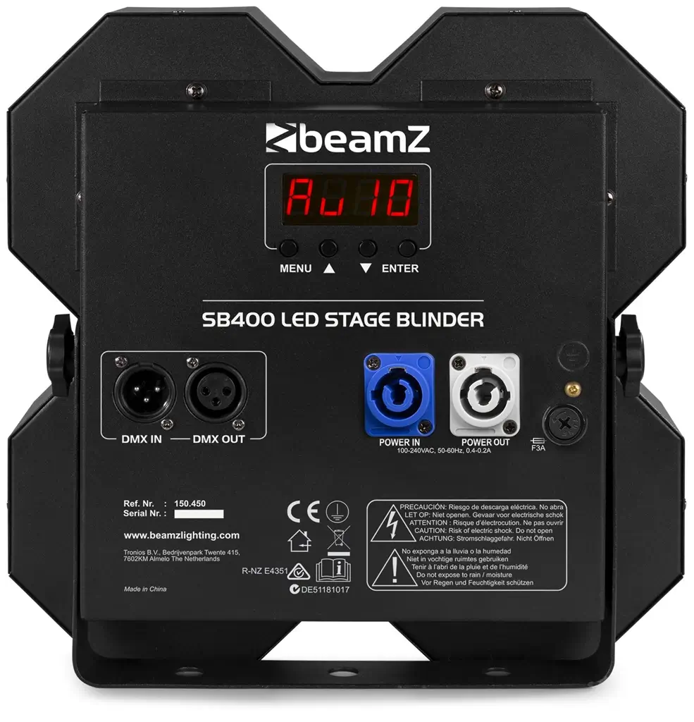 4 x 50 W COB LED stage floodlight, warm white - SB400 - beamZ