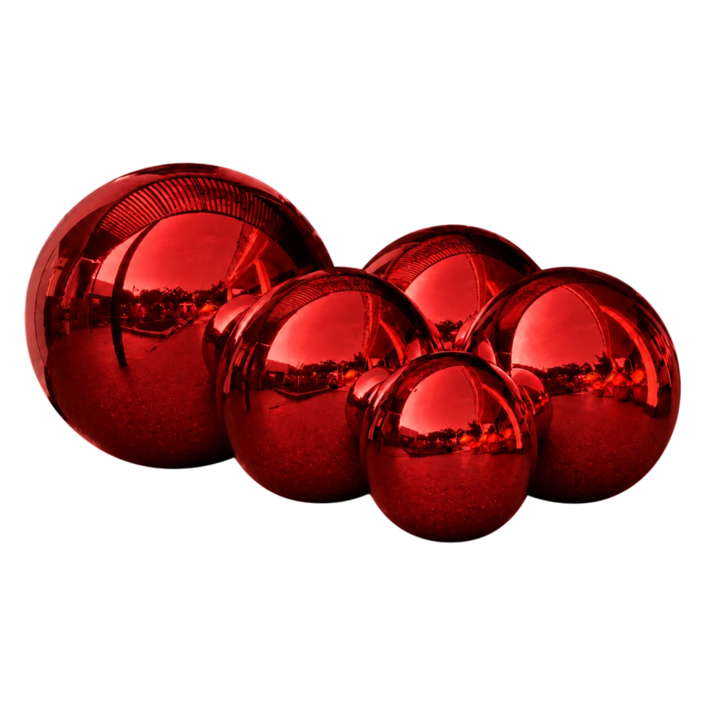 Red Inflatable Mirror Ball, 120cm – Reusable Decoration