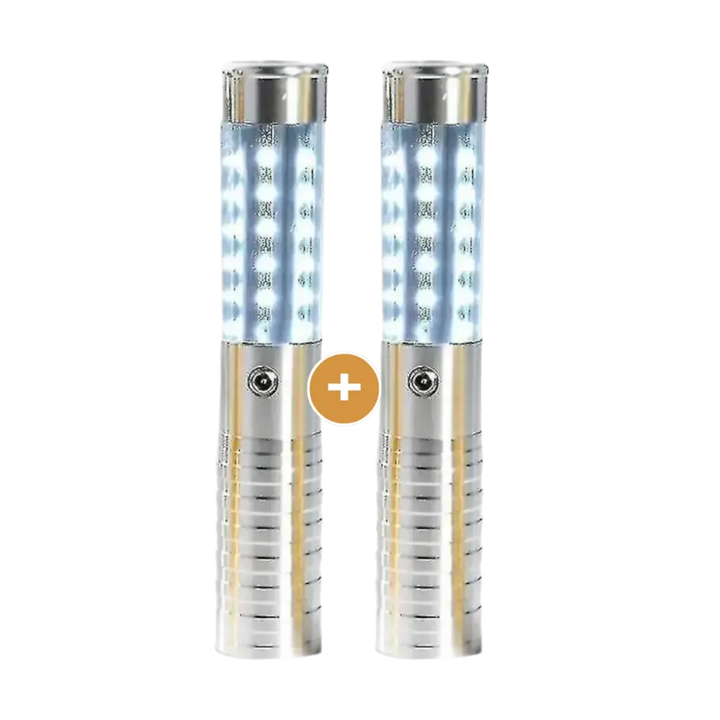Set of 2 SILVER V.I.P. LED BOTTLE STICKS