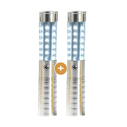 Set of 2 SILVER V.I.P. LED BOTTLE STICKS
