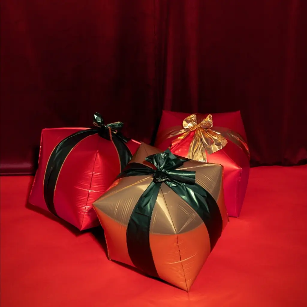 Set of 3 Aluminium Christmas Gift Balloons – Christmas Decorations