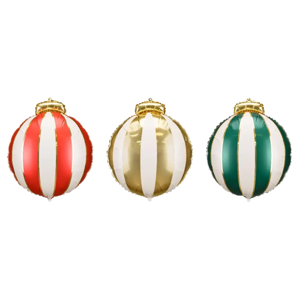 Set of 3 Aluminium Christmas Baubles – Christmas Decorations