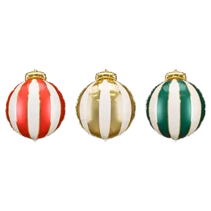 Set of 3 Aluminium Christmas Baubles – Christmas Decorations