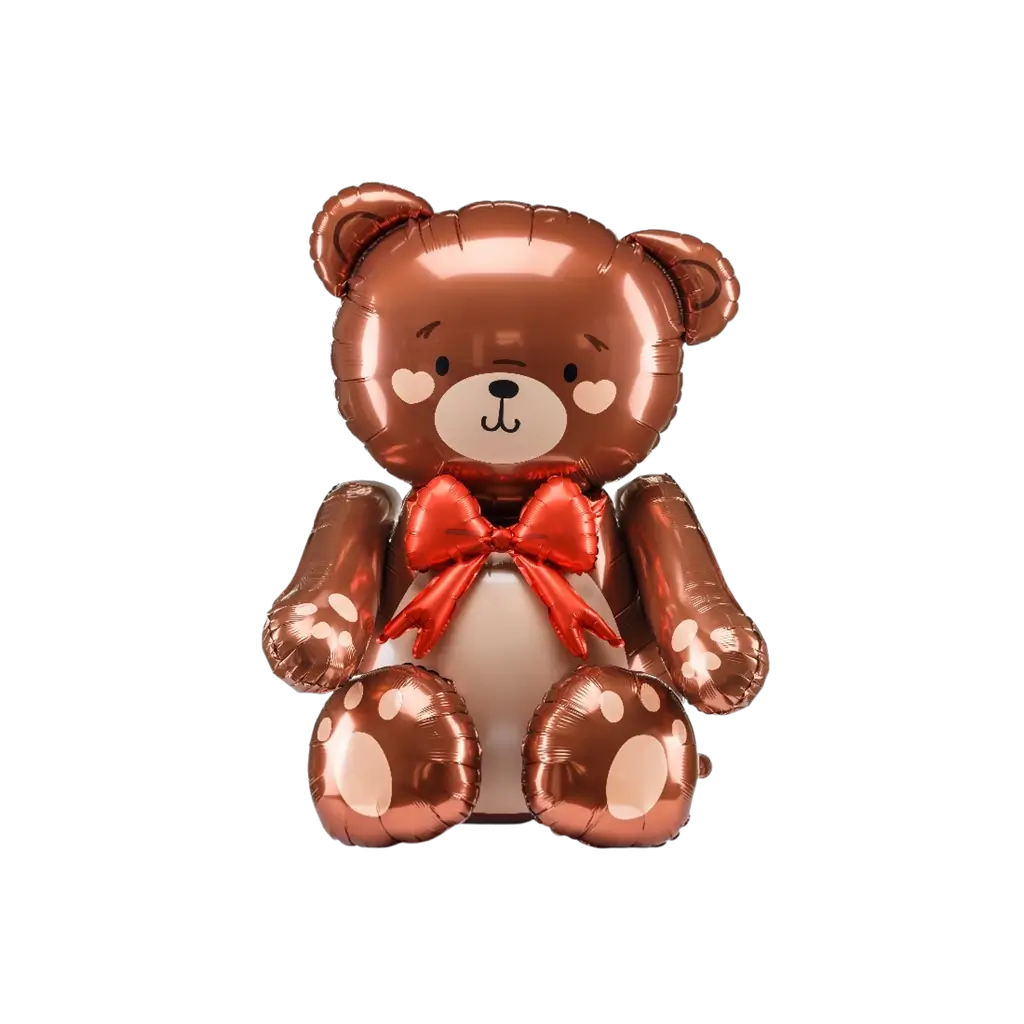 Standing Teddy Bear Aluminium Balloon, 75 x 84 cm – Birthday Decorations