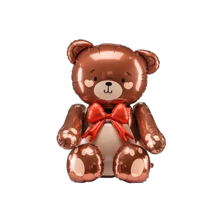 Standing Teddy Bear Aluminium Balloon, 75 x 84 cm – Birthday Decorations