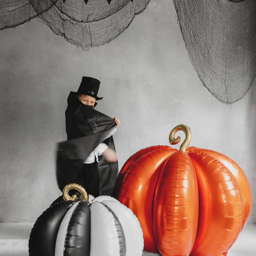 Giant 3D Aluminium Pumpkin Balloon, 90 x 90 cm – Halloween Decoration