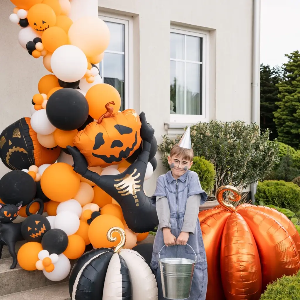 Giant 3D Aluminium Pumpkin Balloon, 90 x 90 cm – Halloween Decoration