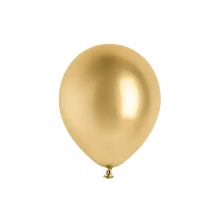 Set of 10 Shiny Gold Metallic Balloons