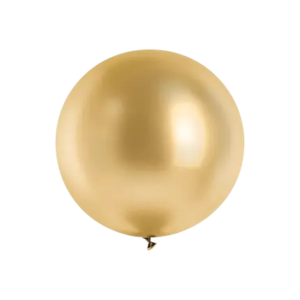 Giant Shiny Gold Metal Balloon, Ø 100 cm