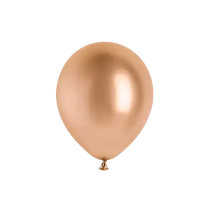 Set of 10 Shiny Rose Gold Metallic Balloons