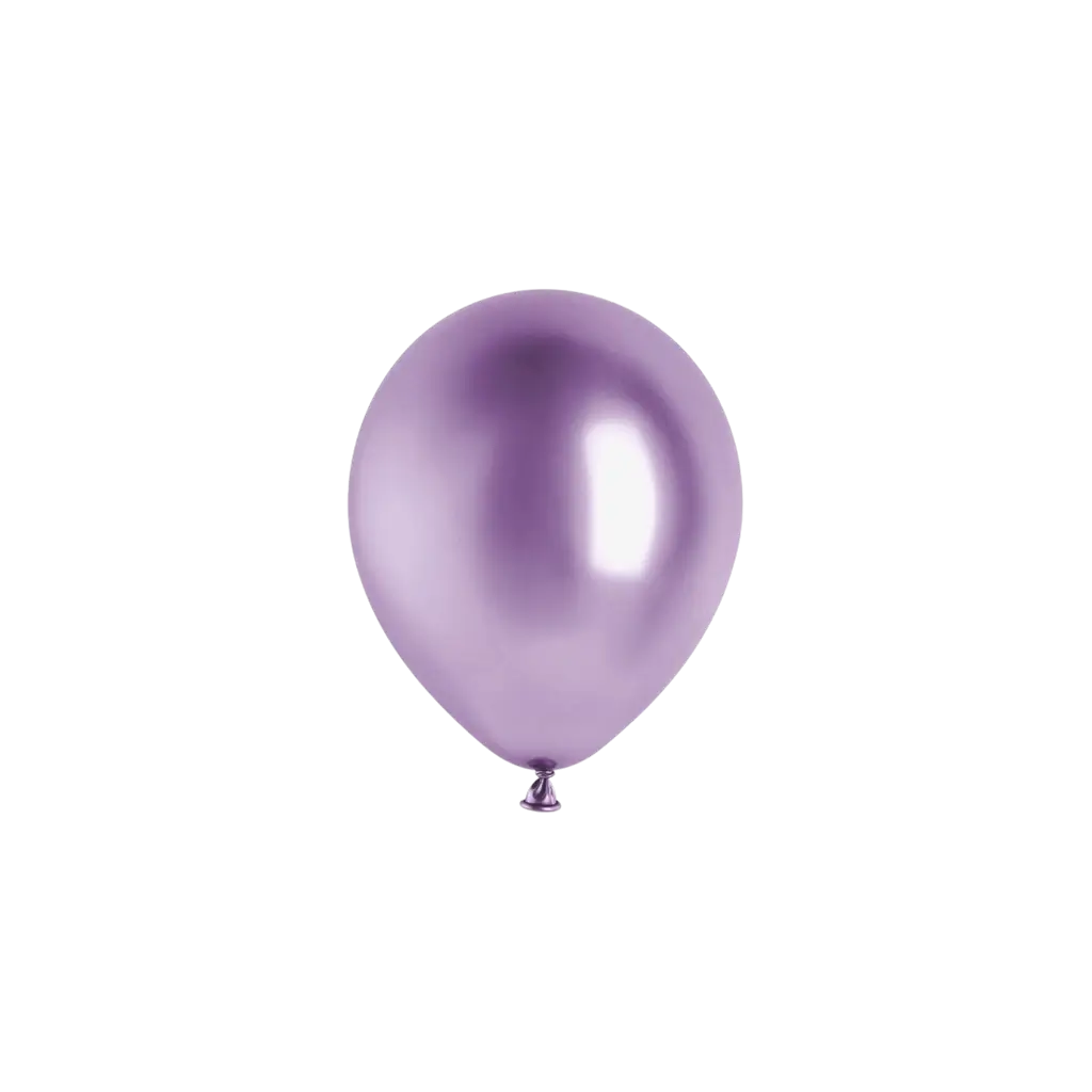 Set of 50 Shiny Purple Metallic Balloons, Ø 12 cm
