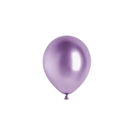 Set of 50 Shiny Purple Metallic Balloons, Ø 12 cm