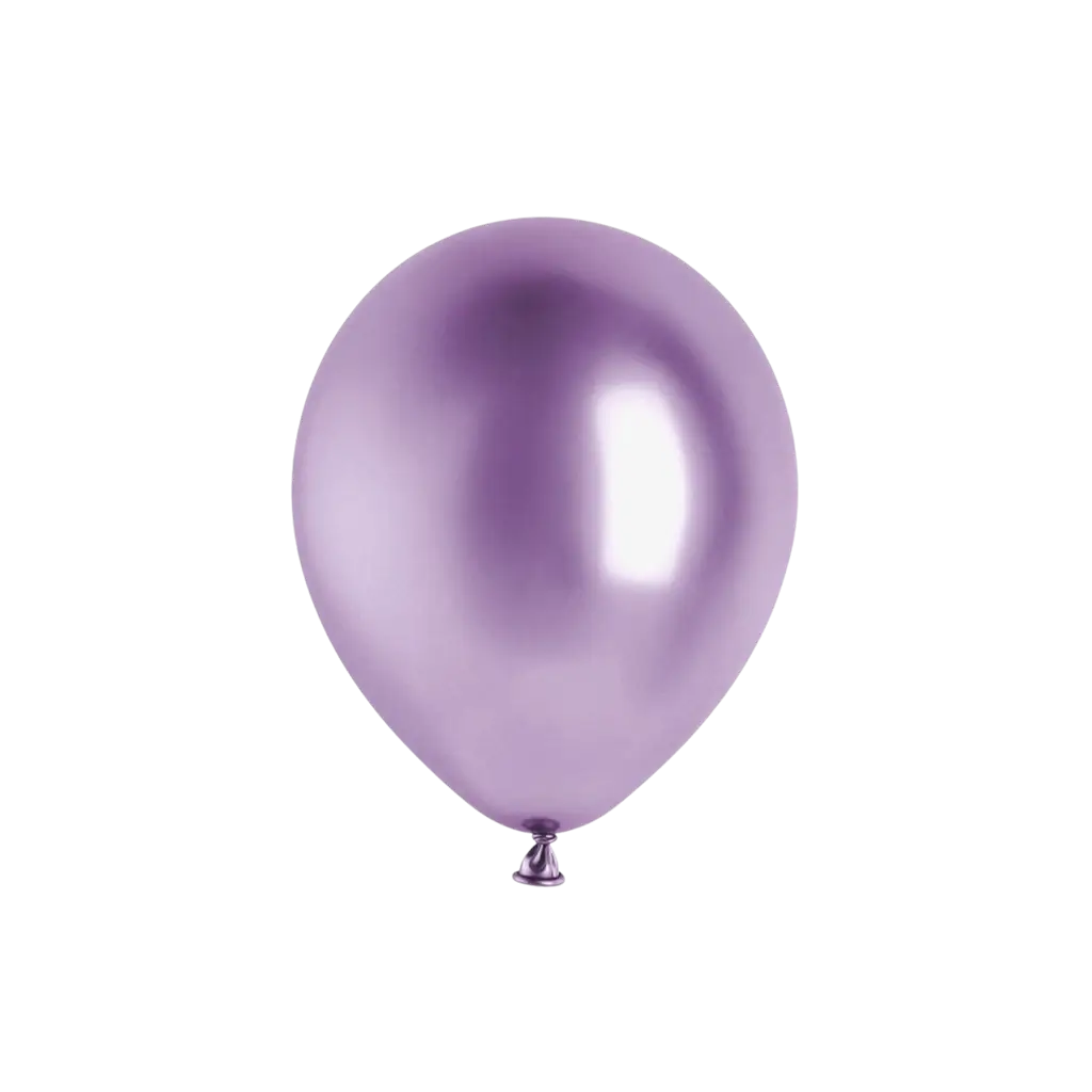 Set of 10 Shiny Purple Metallic Balloons