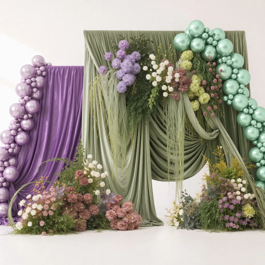 Set of 10 Shiny Purple Metallic Balloons