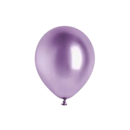 Set of 10 Shiny Purple Metallic Balloons